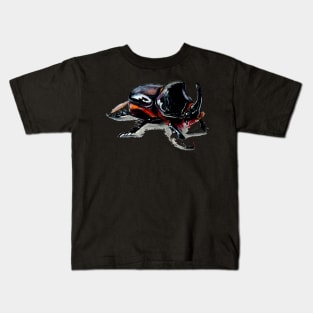 Dark Rhino Beetle Kids T-Shirt